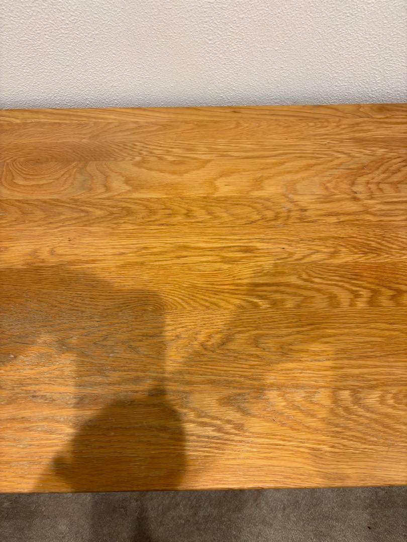 ☘️セール⭐️美品⭐️上置き棚付き⭐️廃盤希少⭐️オーク無垢材デスク 引出・足元棚付⭐️無印