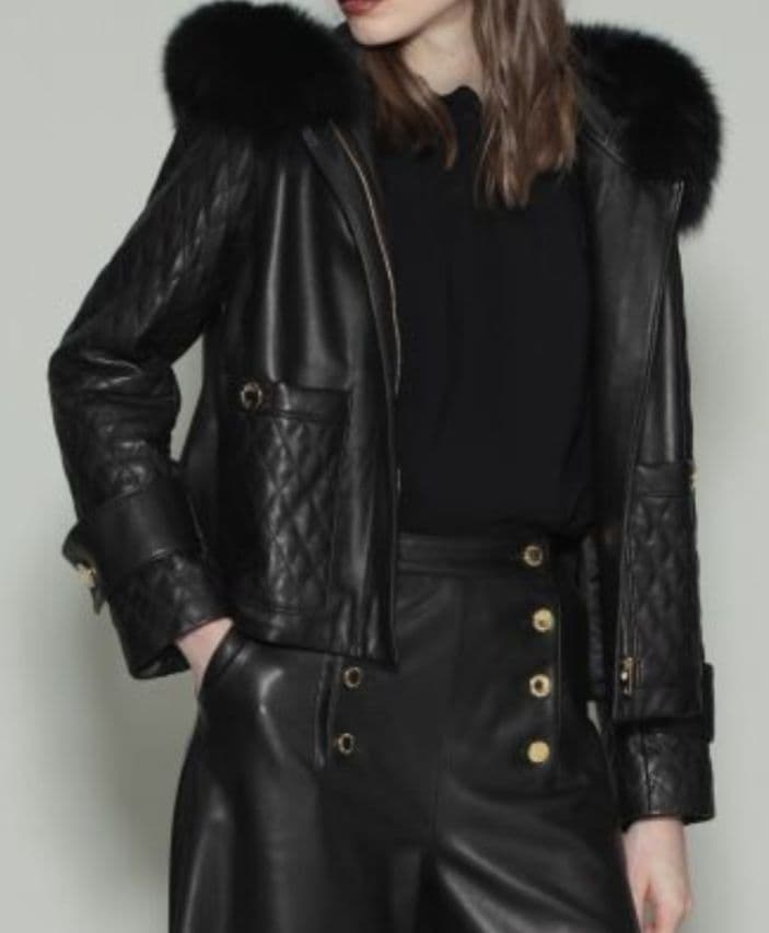 GRACE CONTINENTAL購入　レザーキルティング切替ジャケット