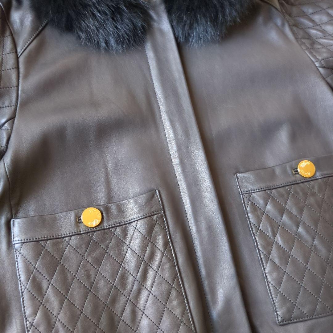 GRACE CONTINENTAL購入　レザーキルティング切替ジャケット