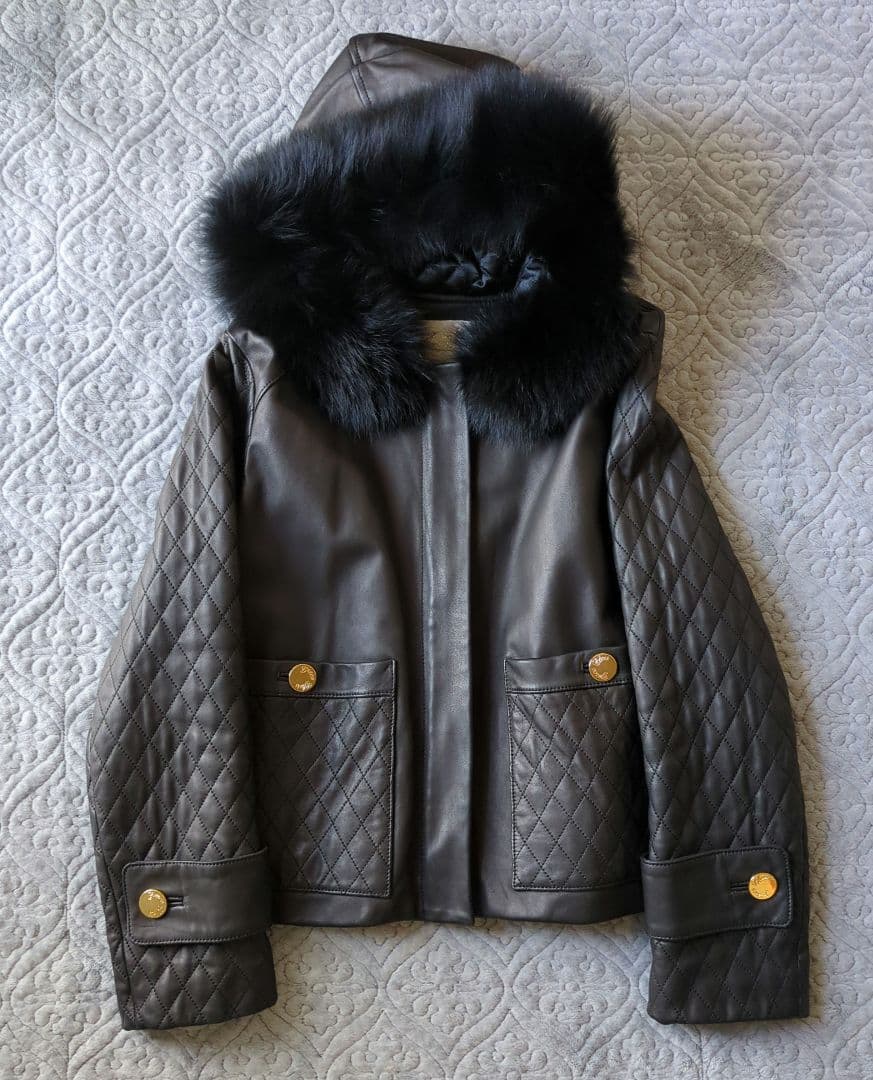 GRACE CONTINENTAL購入　レザーキルティング切替ジャケット