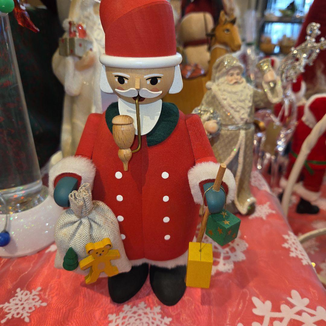 サンタクロース 木製飾り 約20cm