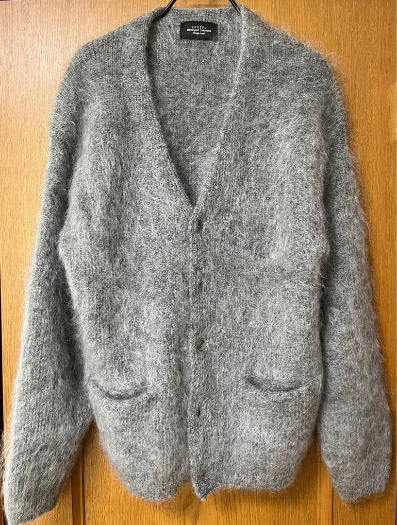 UNUSED モヘアニットカーディガン（グレー）