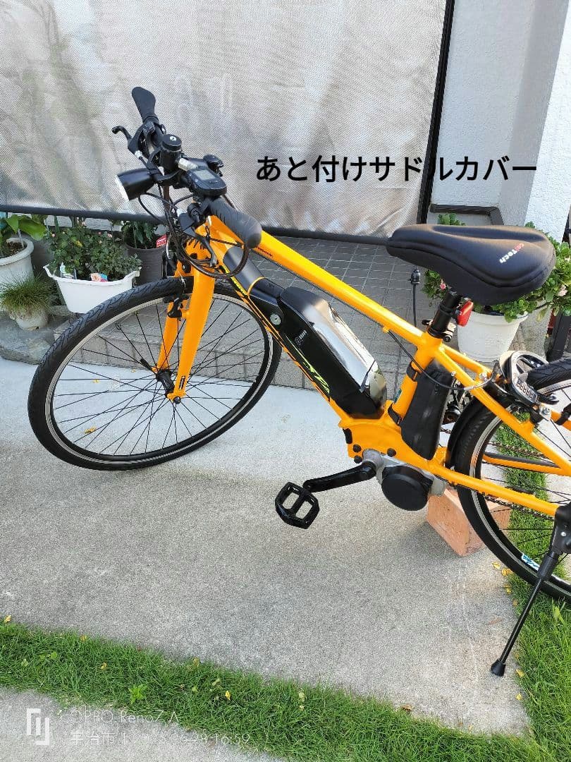 オレンジ 電動アシスト自転車 スポーツタイプ