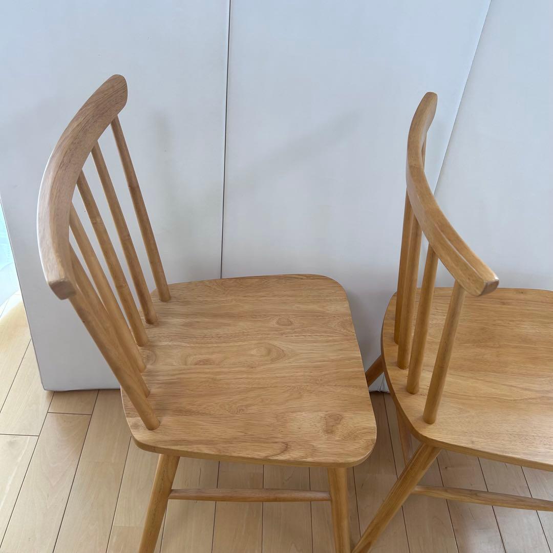 ダイニングチェア　天然木　ウィンザーチェア　ハイバック　貫構造　北欧