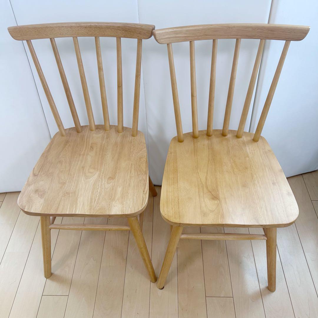 ダイニングチェア　天然木　ウィンザーチェア　ハイバック　貫構造　北欧