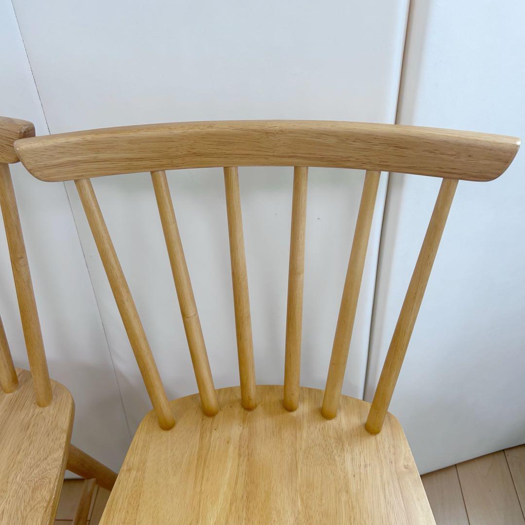 ダイニングチェア　天然木　ウィンザーチェア　ハイバック　貫構造　北欧