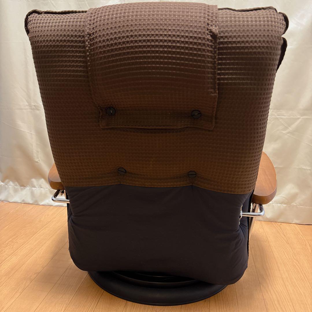 宮武製作所 ポンプ式回転座椅子 UGUISU ブラウン 肘掛け リクライニング