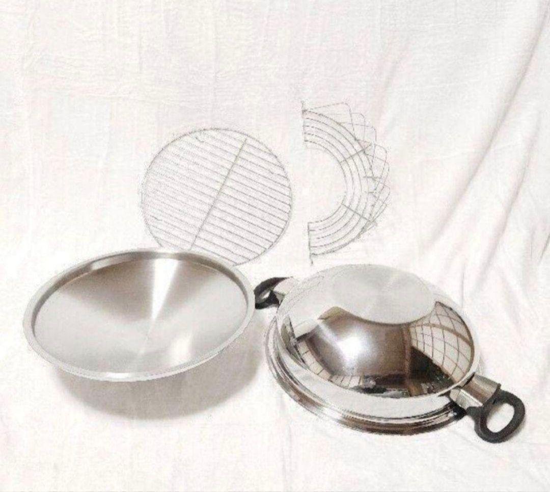 Amway アムウェイ 希少鍋 21ピースセット と ウォック 網2枚付き @