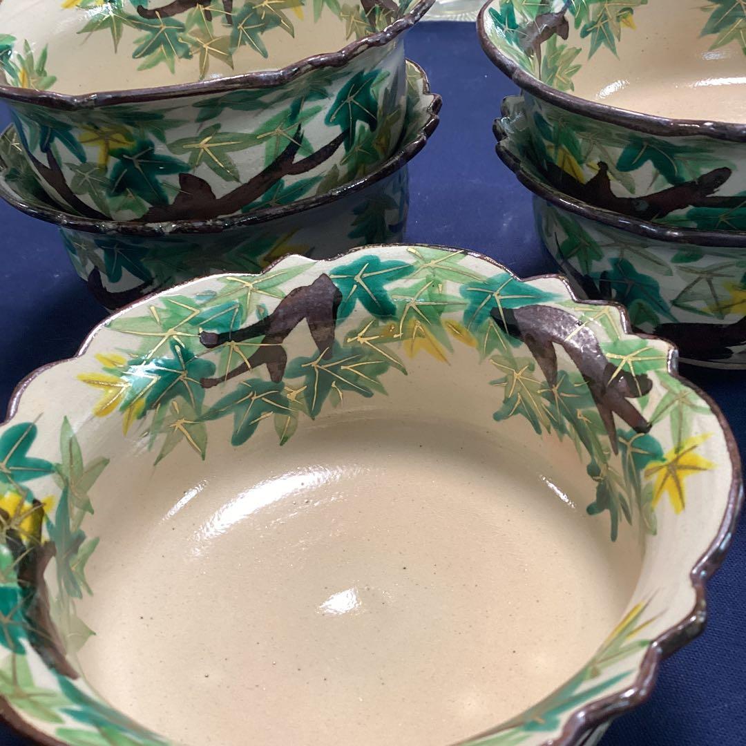 京焼乾山写新緑紅葉向付10客　　新品未使用　　京料理