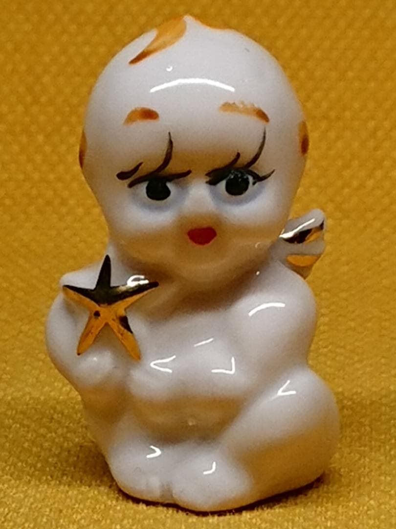 ビンテージ　キューピー　人形　陶器　置物　インテリア　工芸品　美術品　A2845