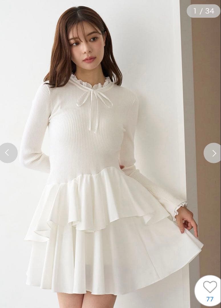 【タグ付き新品】スナイデル　Sustainableドッキングミニニットワンピース