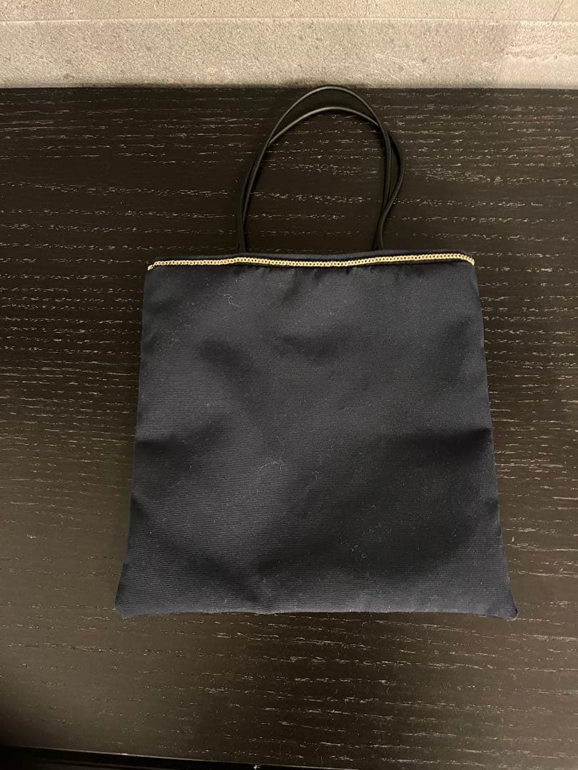 demodeクマ刺繍 ネイビー トートバッグ