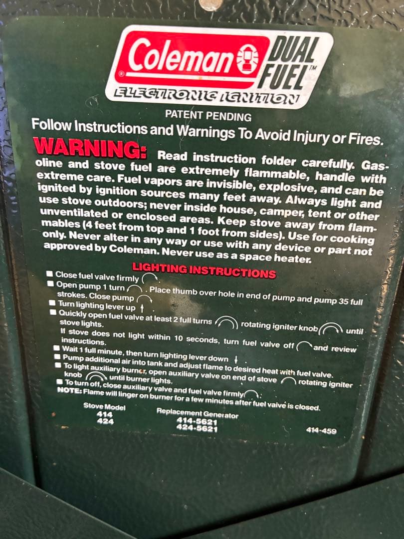 コールマン ツーバーナー パワーハウス 414 USモデル 点火装置付き+2点