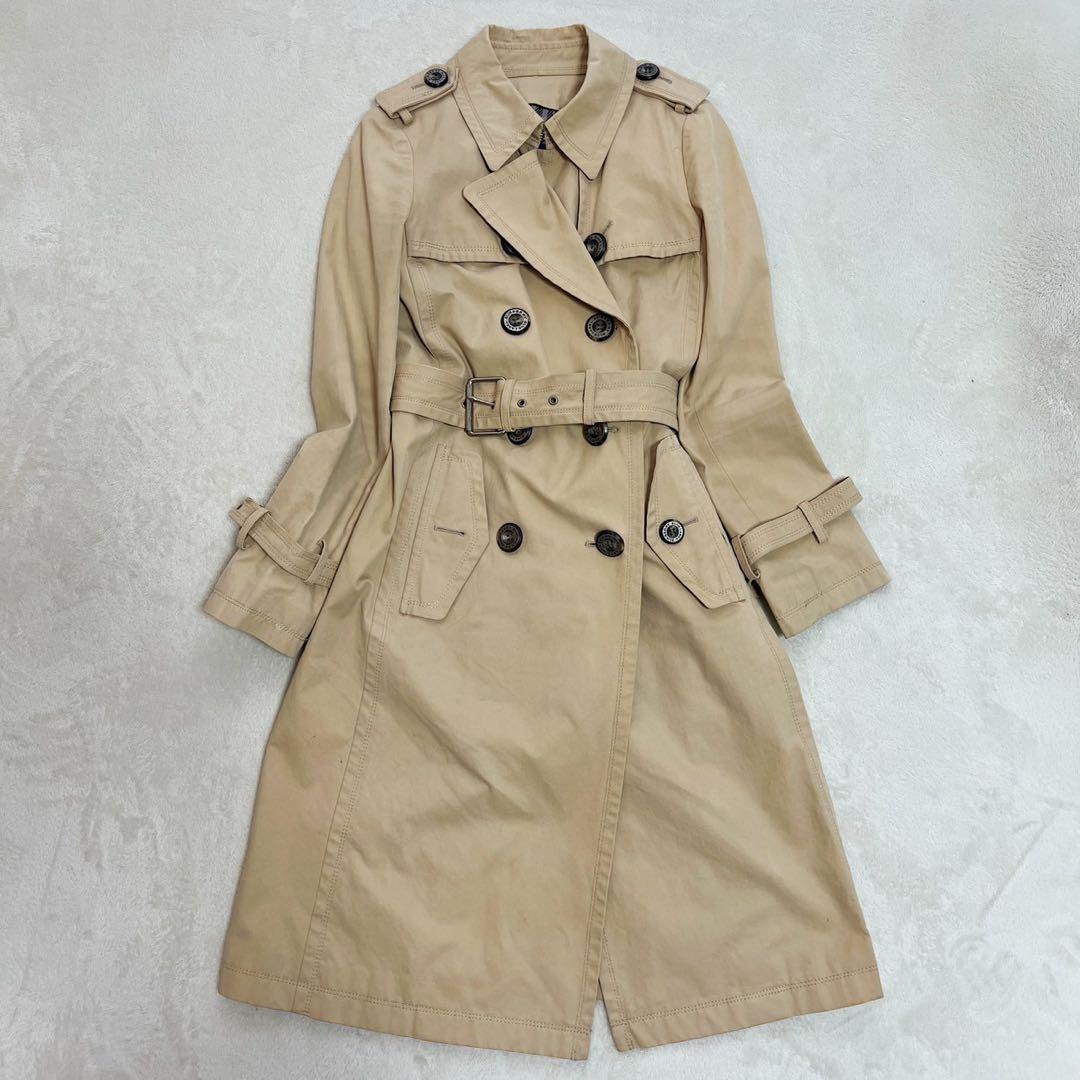 バーバリーブルーレーベル トレンチコート ライナー ノバチェック ベージュ　36