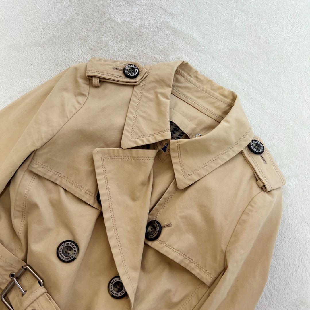 バーバリーブルーレーベル トレンチコート ライナー ノバチェック ベージュ　36