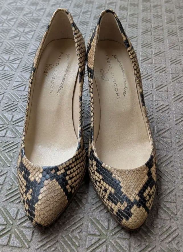 新品未使用 FABIO RUSCONIパイソン柄ヒール