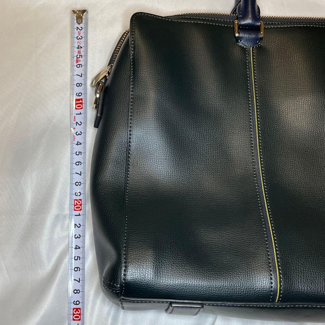 ポールスミス トートバッグ レザー 肩掛け B4 緑紺