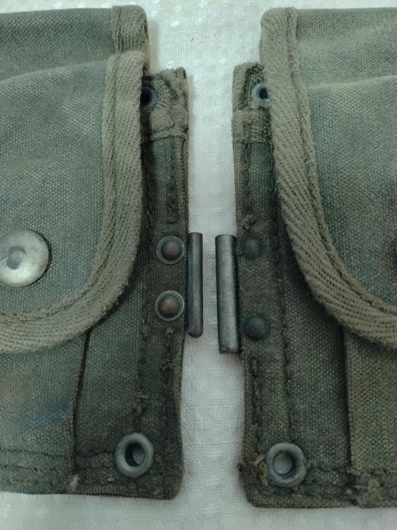 ダ*間様 ★自衛隊 M1ガーランド小銃弾納マガジンポーチ 昭和33年初期型 ★B