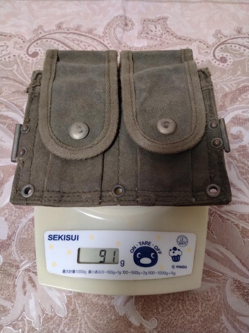 ダ*間様 ★自衛隊 M1ガーランド小銃弾納マガジンポーチ 昭和33年初期型 ★B