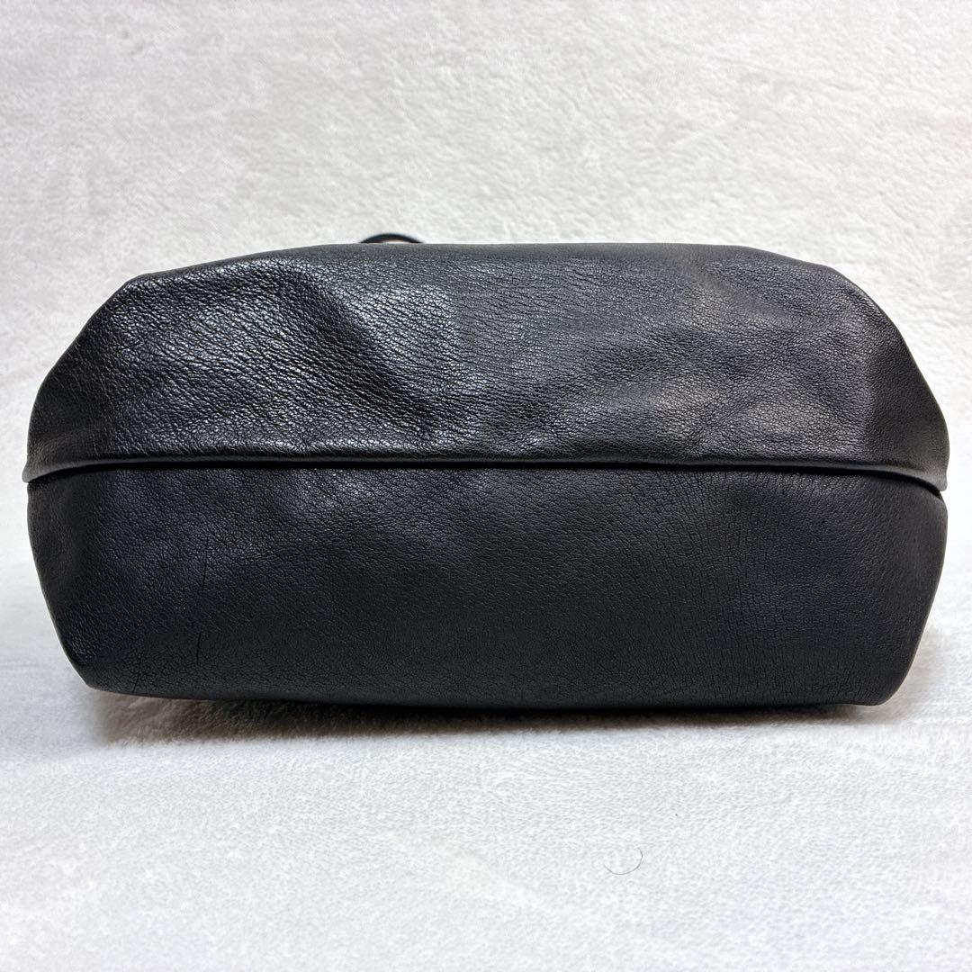 REN レン　FUKURO トートバッグ　豚革　ピッグレザー　ブラック