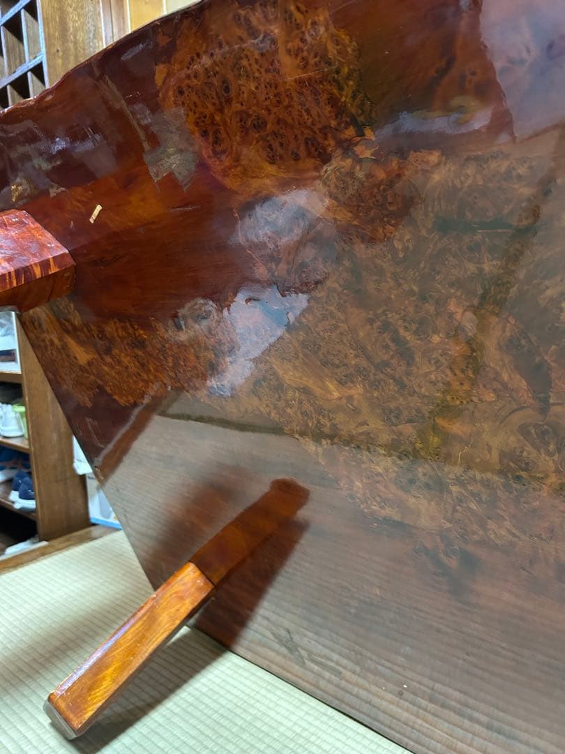 【20時からタイムセール値下げ】　一枚板　座卓　テーブル