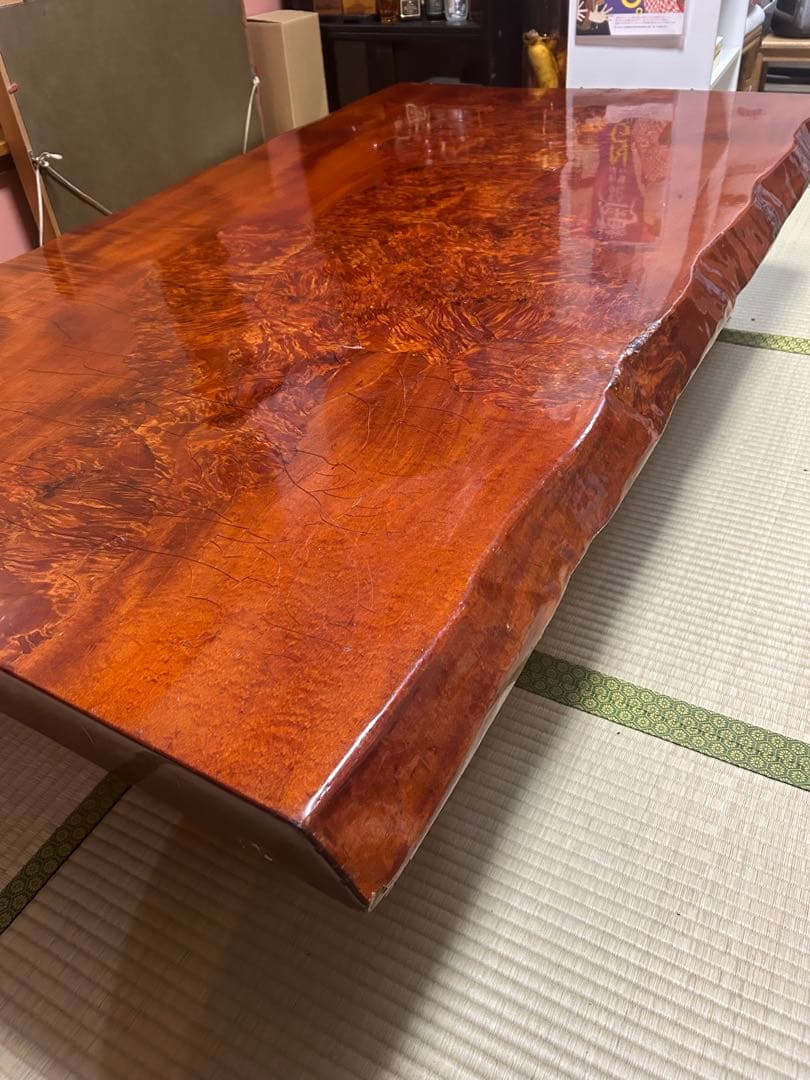 【20時からタイムセール値下げ】　一枚板　座卓　テーブル