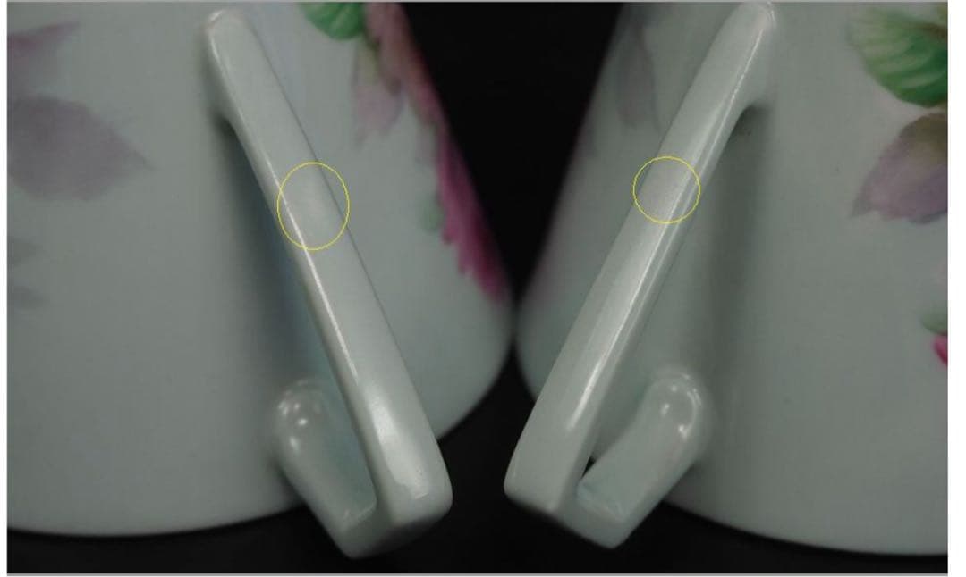 送料無料1912年 『オールドノリタケ』製 手描き薔薇文カップ＆ソーサー5客