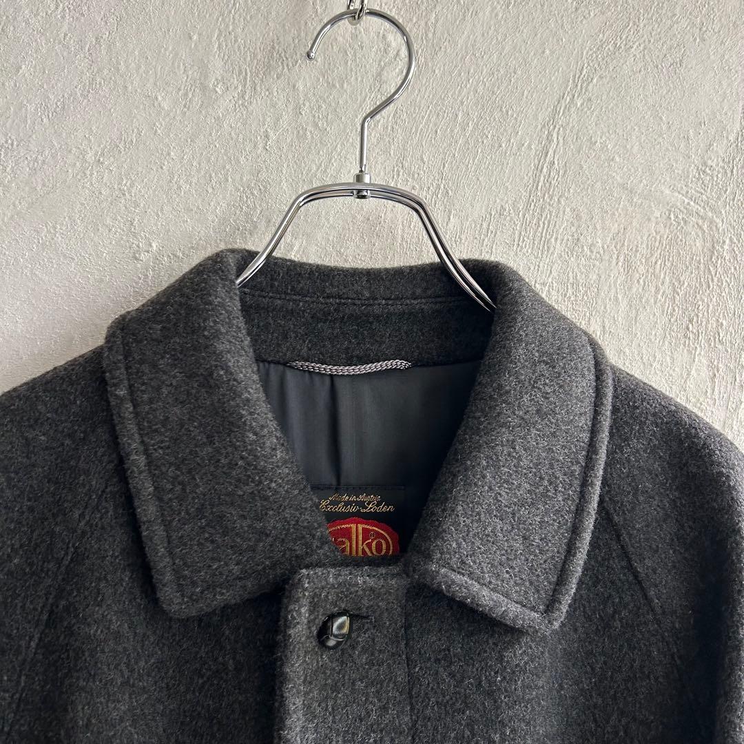 美品 オーストリア製 SALKO 比翼 ローデンコート サルコー グレー