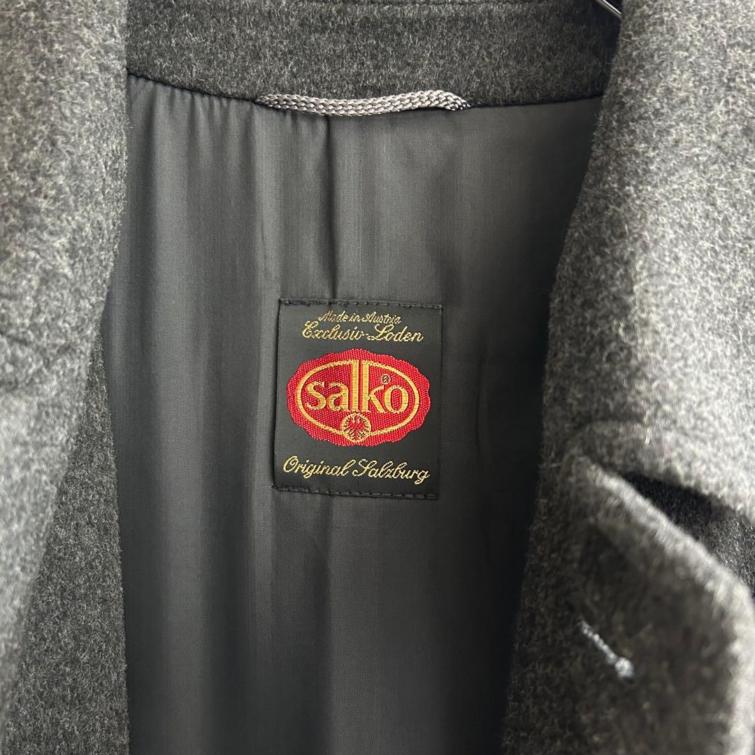 美品 オーストリア製 SALKO 比翼 ローデンコート サルコー グレー