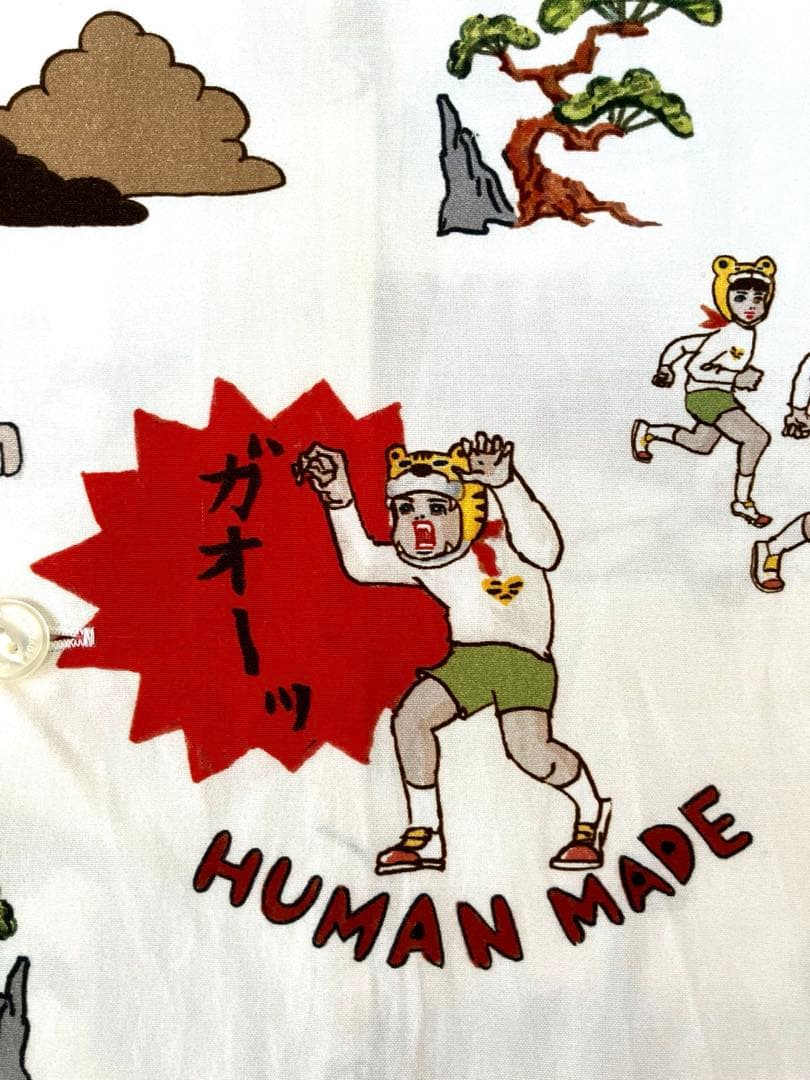 五月女ケイ子×ヒューマンメイド　総絵柄開襟シャツ　XL