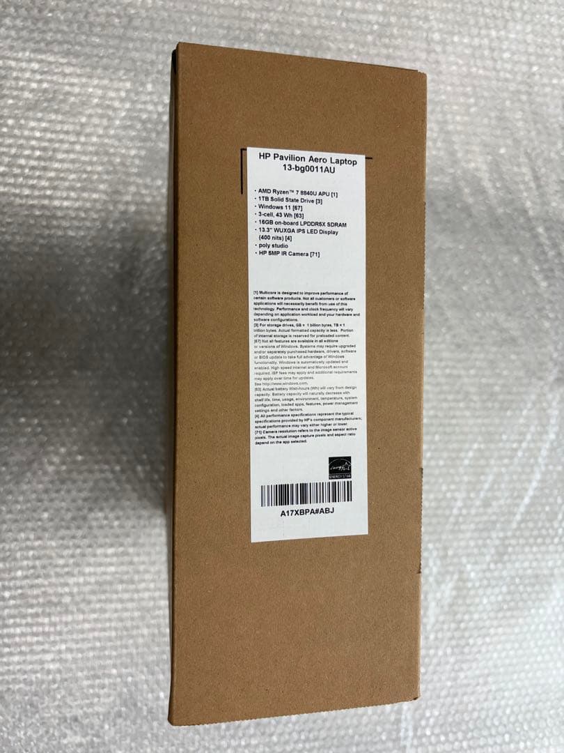 Windowsノート本体 MyilHP Pavilion Aero 13