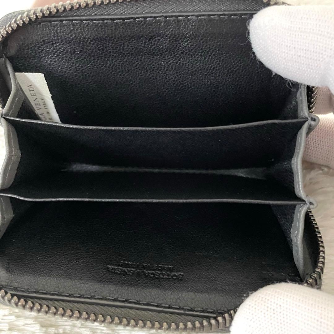 【美品】ボッテガヴェネタ インテレチャート カードケース レザー グレー 保存袋