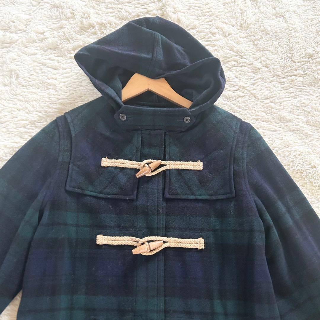 ラルフローレン ダッフルコート ブラックウォッチ ネイビー系 160