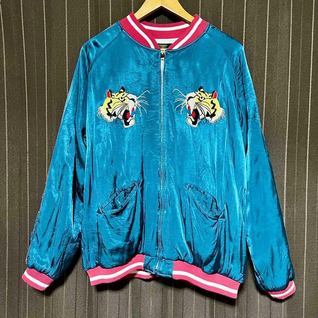 レア　houston スカジャン　ヒューストン　虎　龍　美品　レーヨン100%