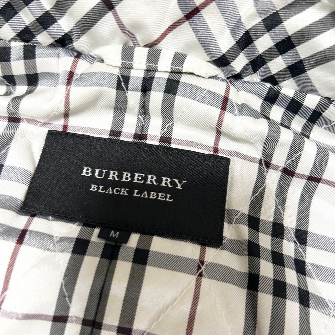 美品　バーバリーブラックレーベル　レザージャケット　ライダース　ノバチェック