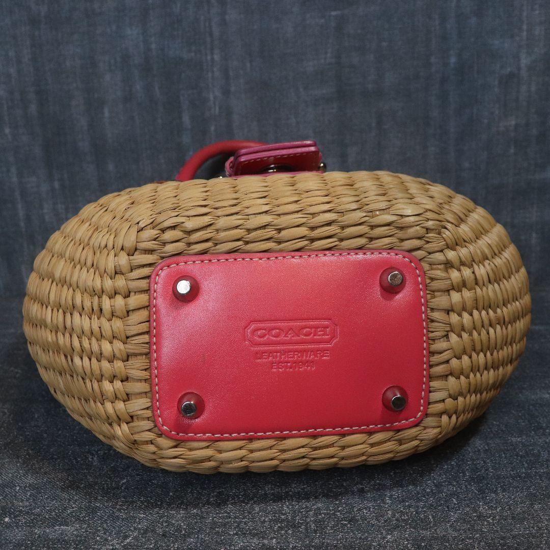 バッグ COACH SOHO basket tote bag pink