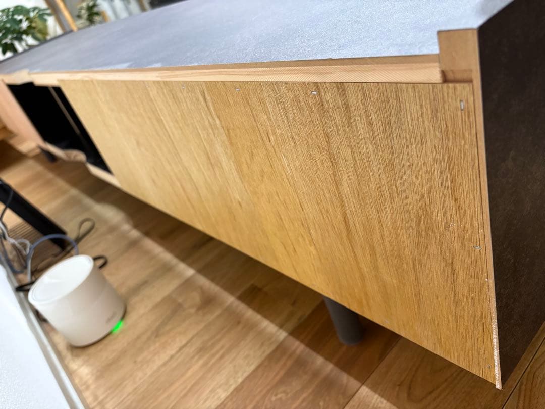 パモウナ　200cm テレビボード　セラミカネロ