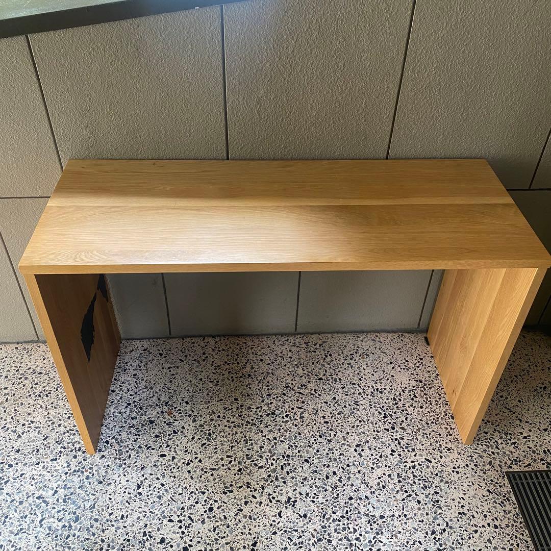 廃盤品　無印良品　MUJI コの字　デスク　無垢材デスク　テーブル　オーク材