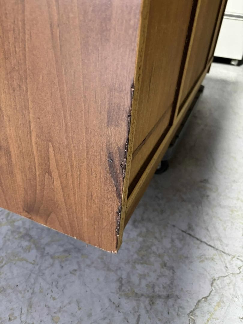 関家具シューズボックス、天然木、下駄箱、幅104cm 36足収納可能、Used