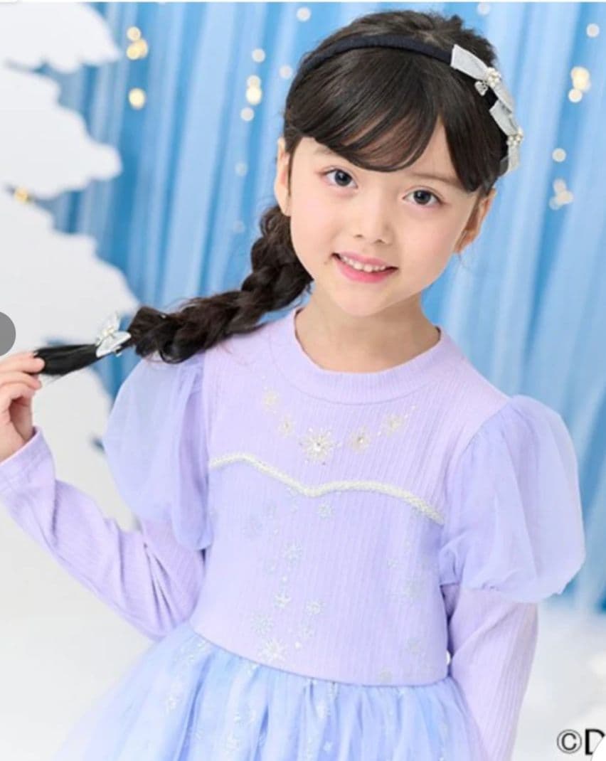 メゾピアノ アナと雪の女王 エルサ ドッキングワンピース 2025