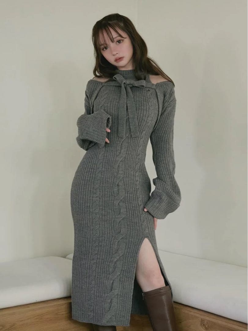 ワンピース andmary / Carmen knit set dress