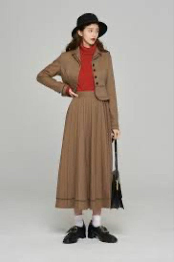 Tnewties うちで晩御飯食べていきなよ ジャケット Brown Sサイズ