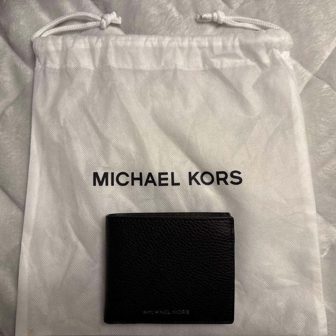 MICHAEL KORS ブラック 二つ折り財布 メンズ 新品