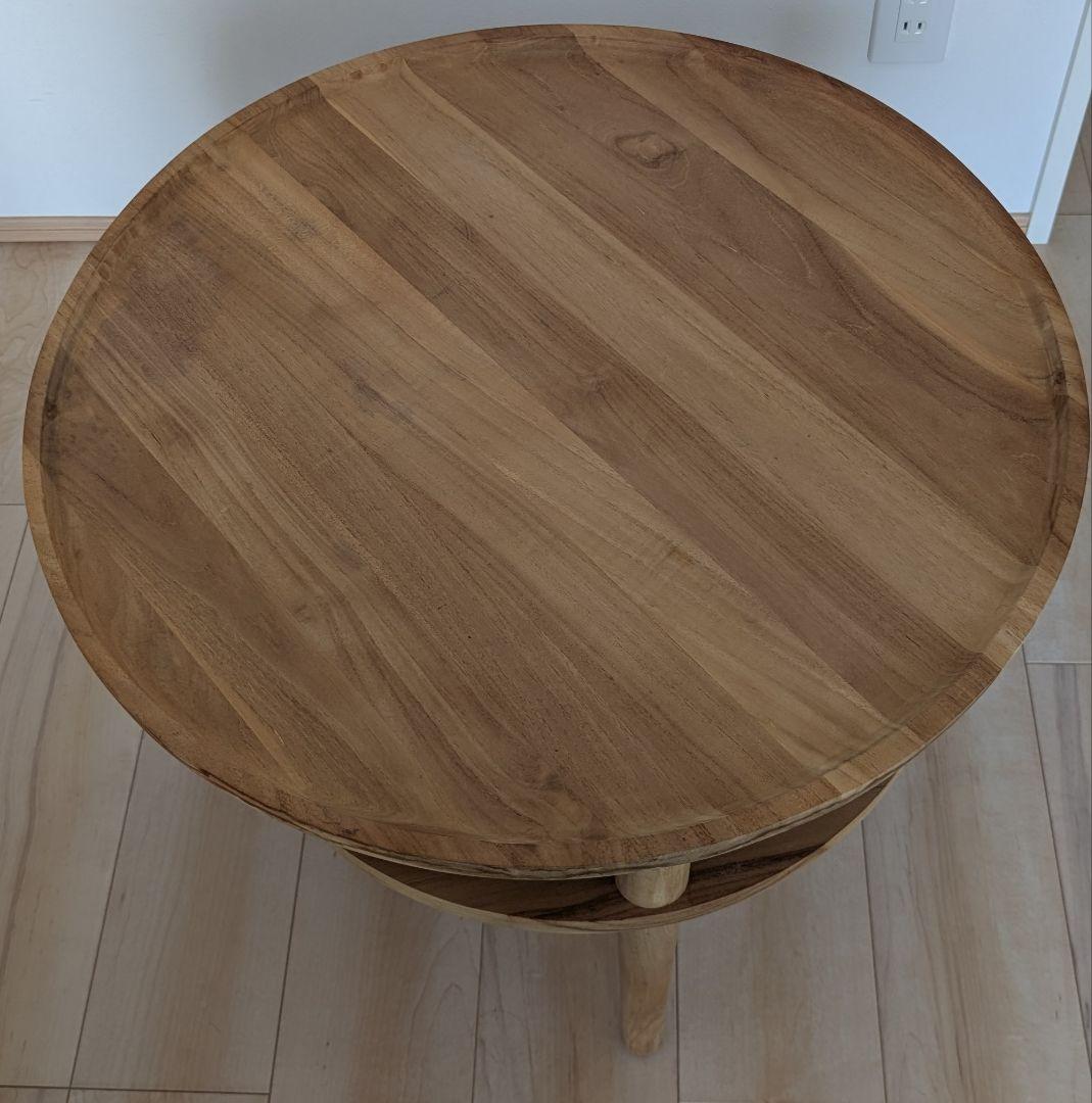 木製円形テーブル 二重構造　CT クーロ