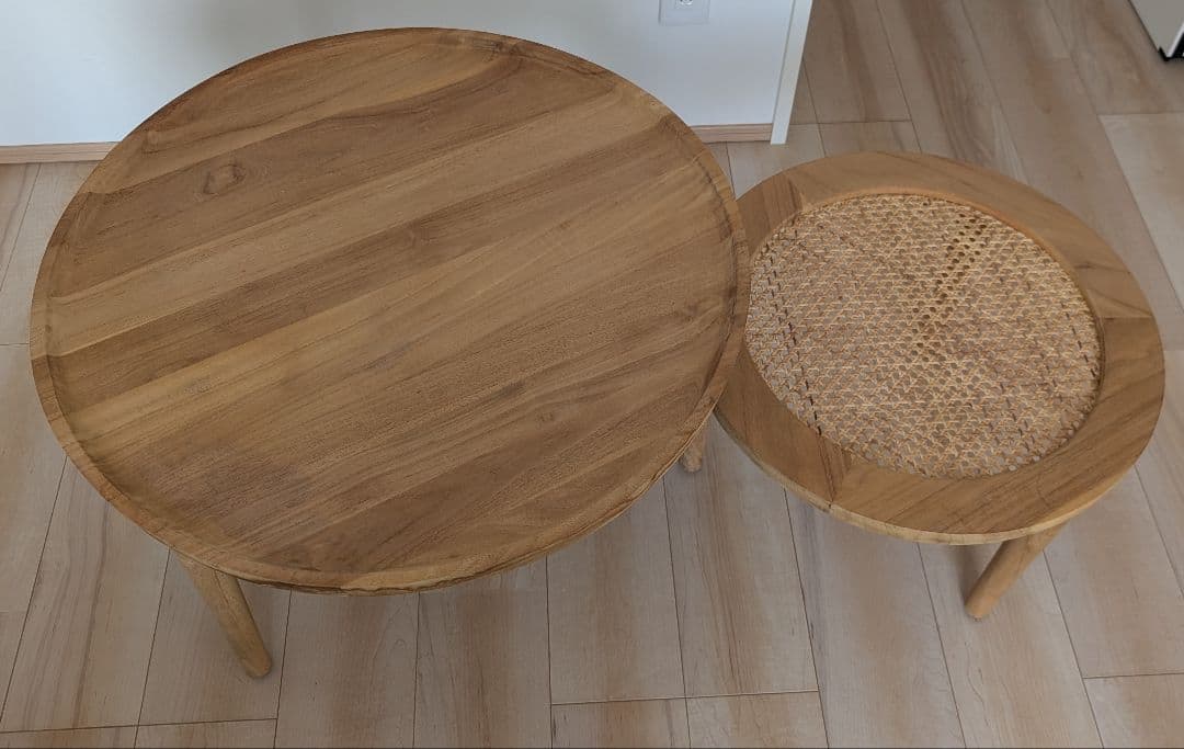 木製円形テーブル 二重構造　CT クーロ