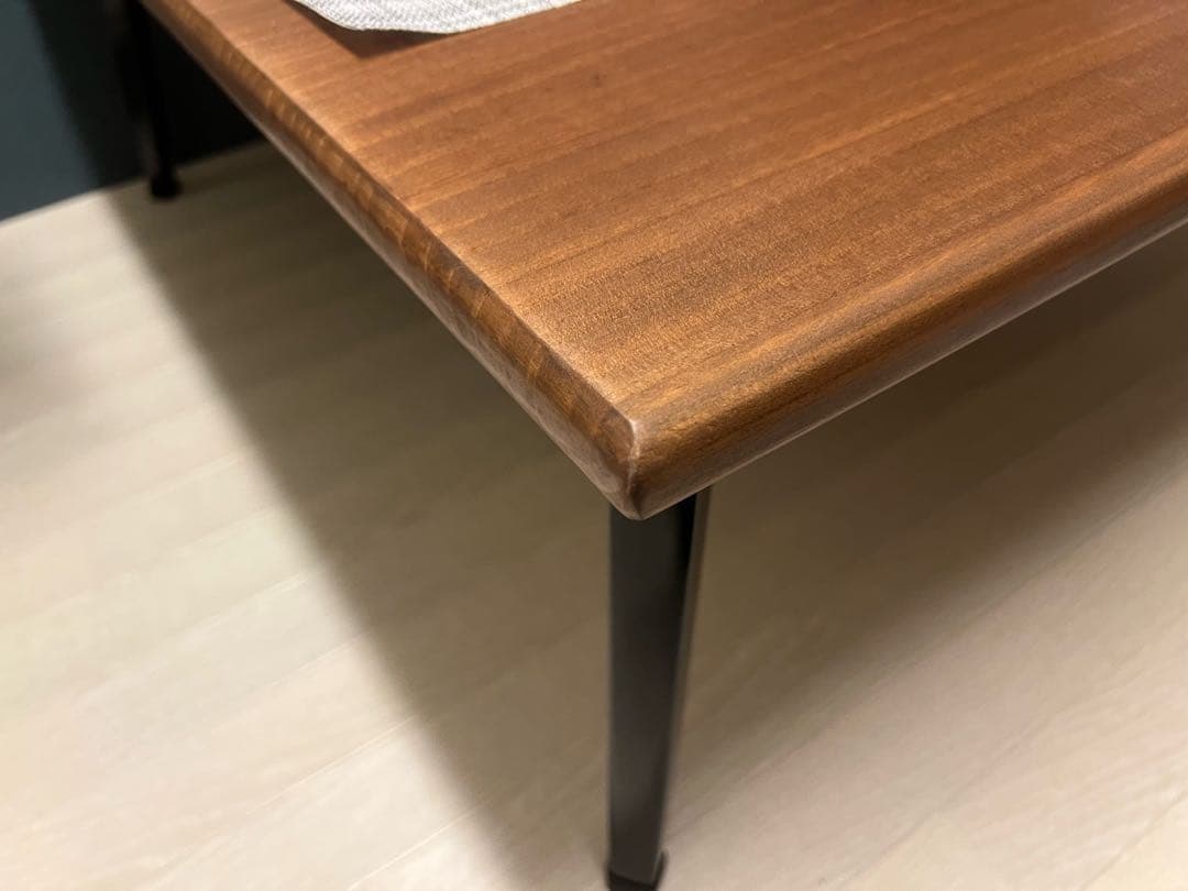 【送料無料】 ローテーブル 正方形 90cm パイン ブラウン 折りたたみ脚