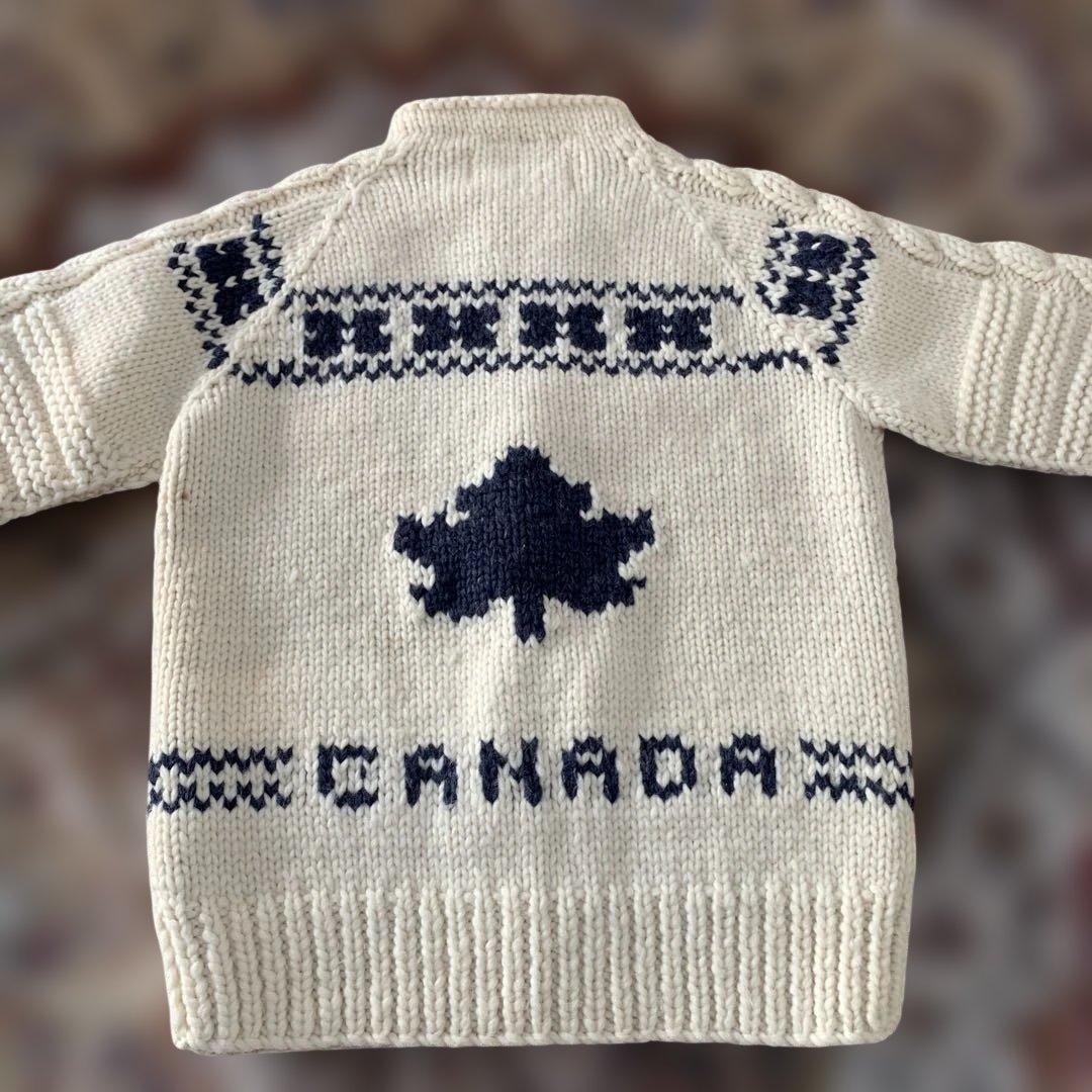 極美品　Kanata ピュアウール　カウチンセーター カナダ製