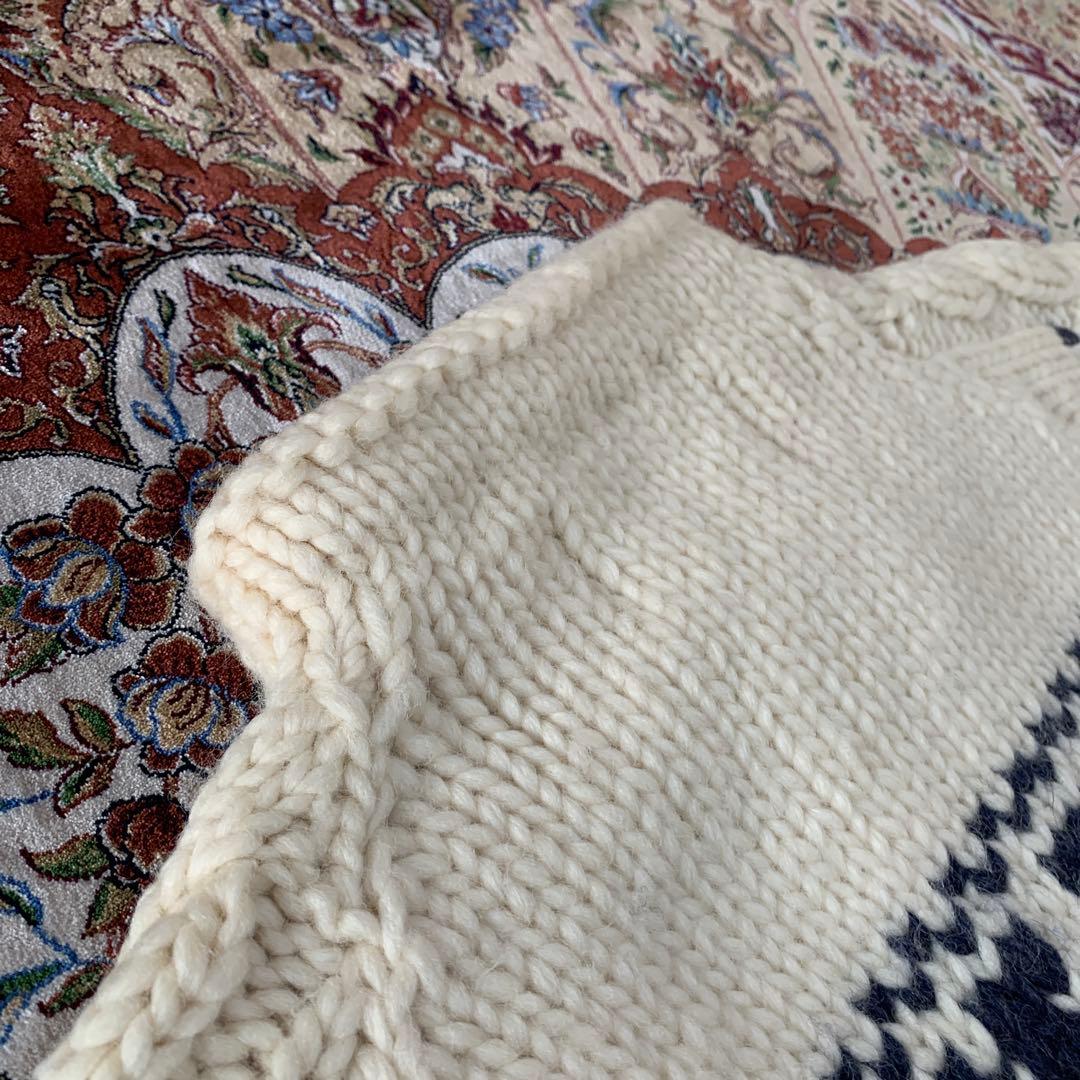 極美品　Kanata ピュアウール　カウチンセーター カナダ製