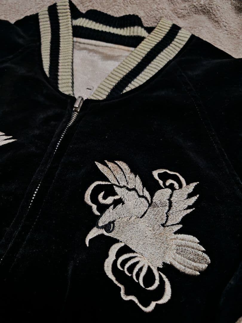 SEVEN ２面用 別珍 ワシ龍 日本限定 スカジャン レーヨン vintage