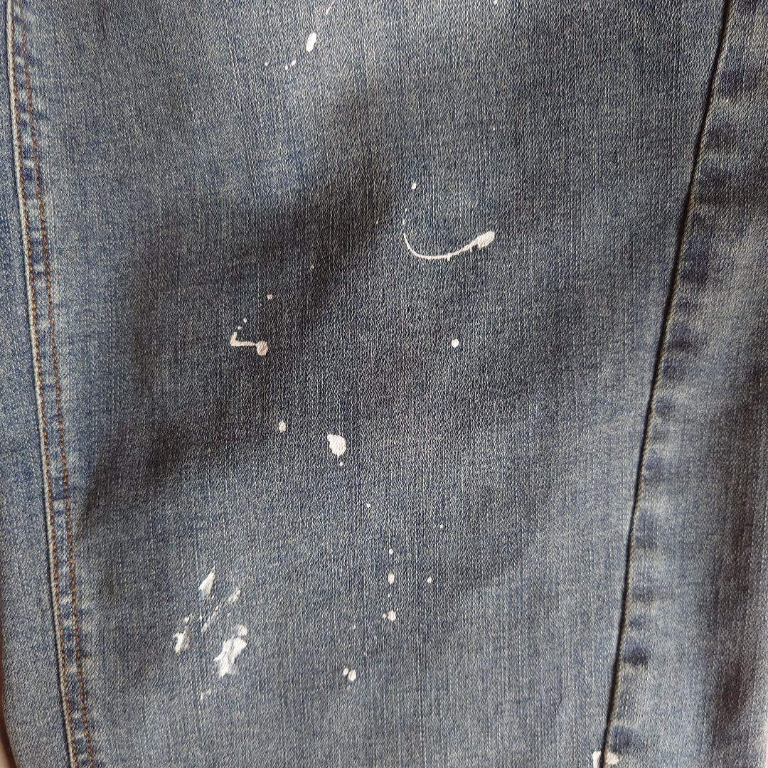 アヤンayane ペイント加工バレルレッグパンツ 36